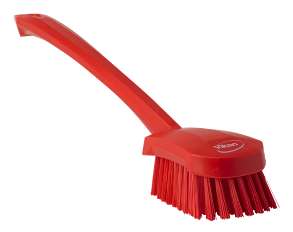 cepillo de mano c/mango largo, 415 mm - rojo